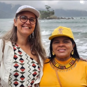 Com Sônia Guajajara no Litoral de SP